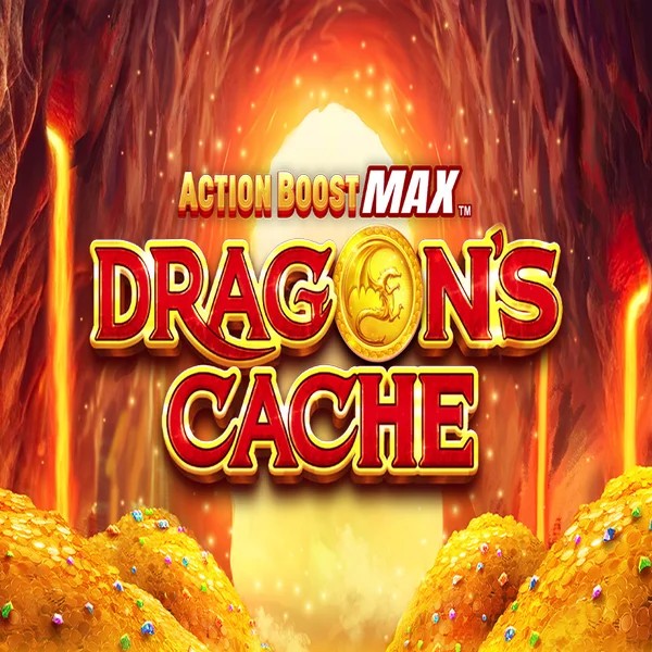 Action Boost Max Dragon's Cache game by SpinPlay Games – logo hosted on Mega Riches Casino
