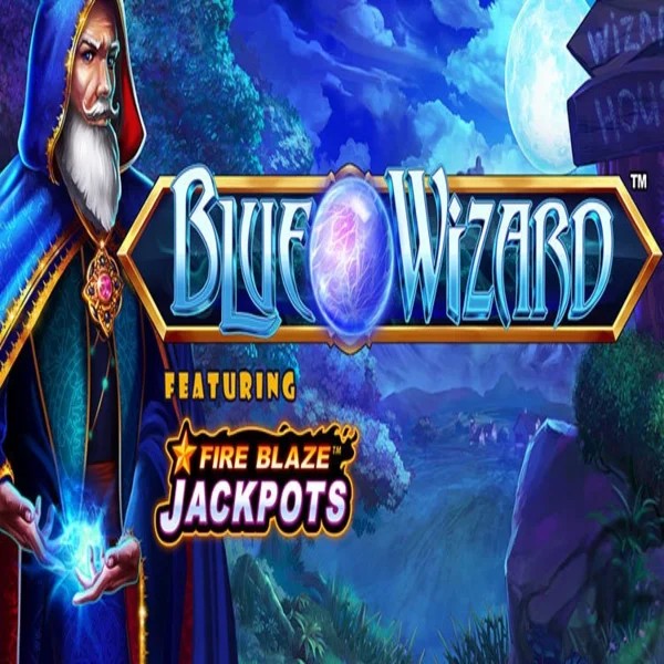 Play Blue Wizard Fire Blaze Jackpots slot by Rarestone Gaming on megarichess.se