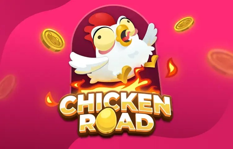 Chicken Road slot logo by InOut at Mega Riches CasinoChicken Road