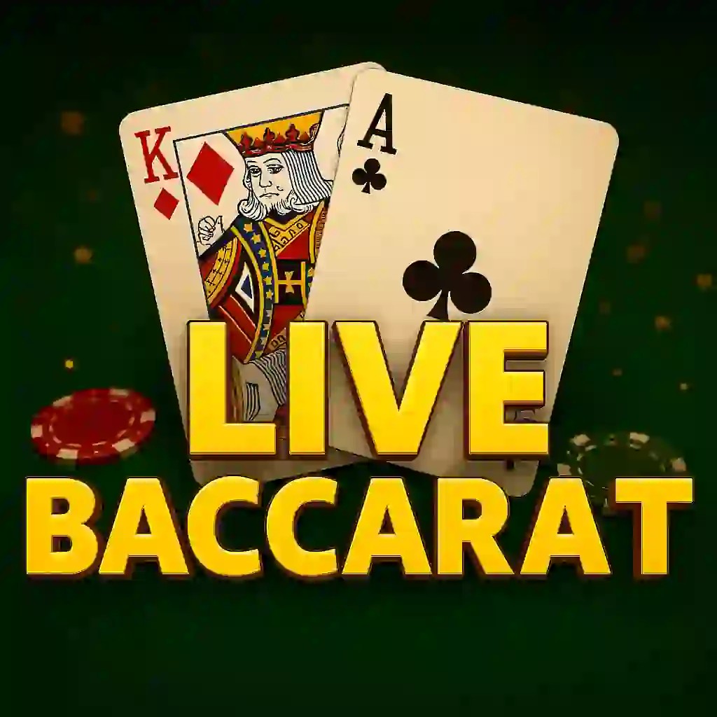 Live Baccarat slot logo by Pragmatic Live at Mega Riches CasinoLive Baccarat