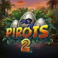 Pirots 2 game by ELK Studios – logo hosted on Mega Riches Casino