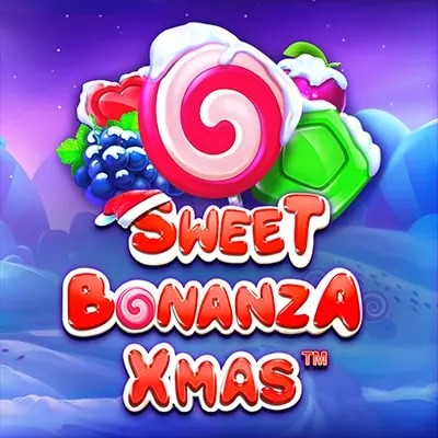 Sweet Bonanza Xmas Slot logo – Slots by Pragmatic Play at Mega Riches Casino